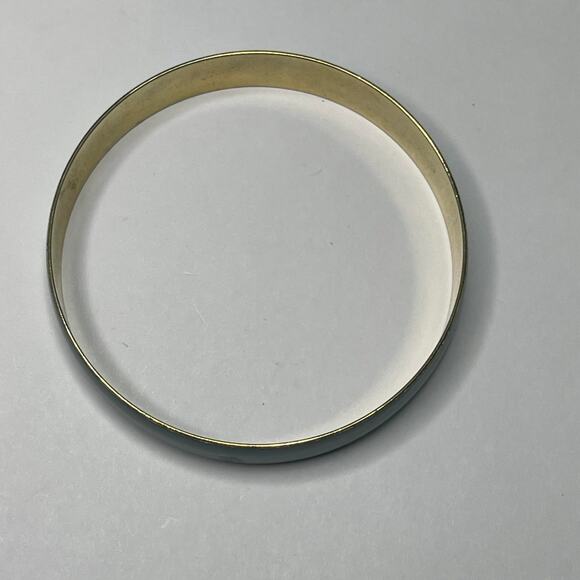 bangle bracelet deep green enamel costume jewelry - Picture 3 of 9